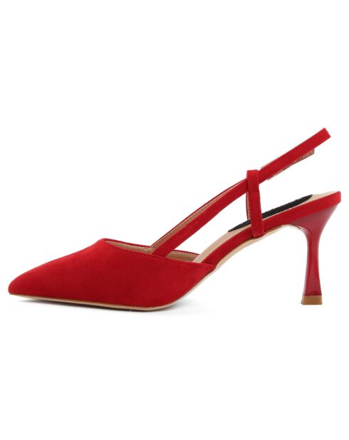 Slingbacks Concetta rouges - Talon 8 cm