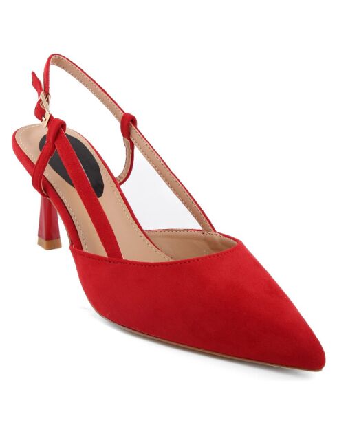 Slingbacks Concetta rouges - Talon 8 cm
