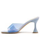 Mules Justina bleues - Talon 8.5 cm