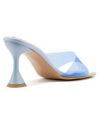 Mules Justina bleues - Talon 8.5 cm