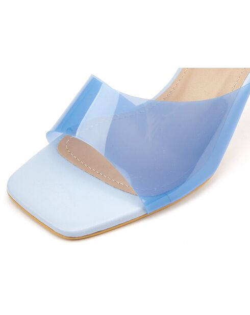 Mules Justina bleues - Talon 8.5 cm