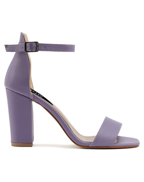 Sandales Aurelia violettes - Talon 9 cm