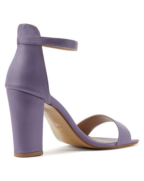 Sandales Aurelia violettes - Talon 9 cm