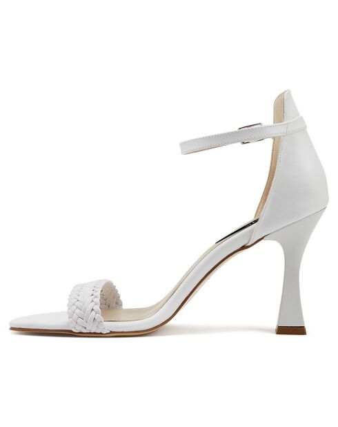 Sandales Alicia blanches - Talon 8.5 cm
