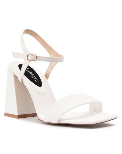 Sandales Manuela blanches - Talon 10 cm