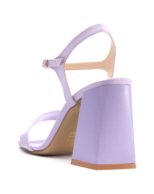 Sandales Manuela lilas - Talon 10 cm