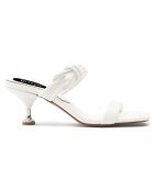 Mules Lara blanches - Talon 5 cm