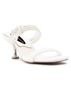 Mules Lara blanches - Talon 5 cm