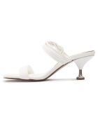 Mules Lara blanches - Talon 5 cm