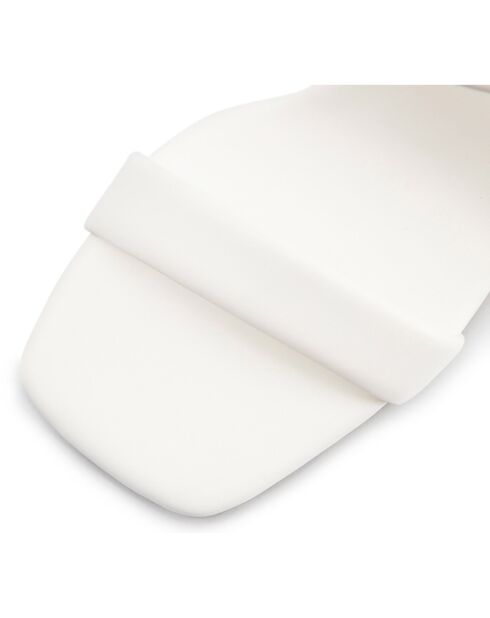 Mules Lara blanches - Talon 5 cm