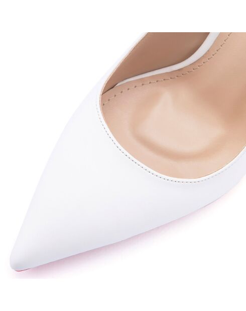 Slingbacks Loretta blancs - Talon 11 cm