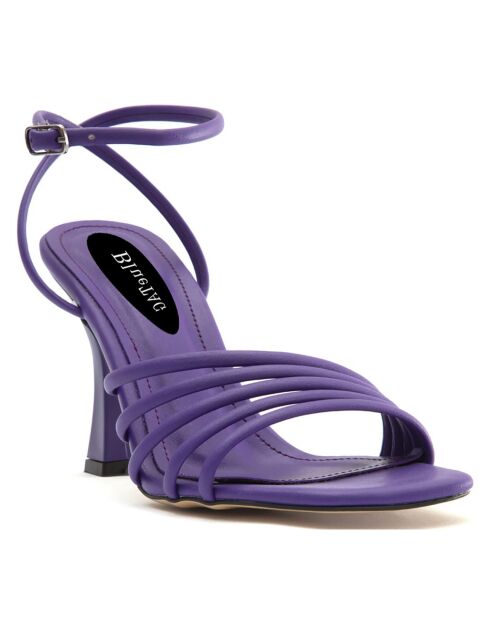 Sandales Carolina violettes - Talon 8.5 cm