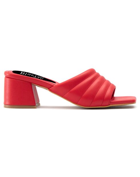 Mules Lina rouges - Talon 5.5 cm