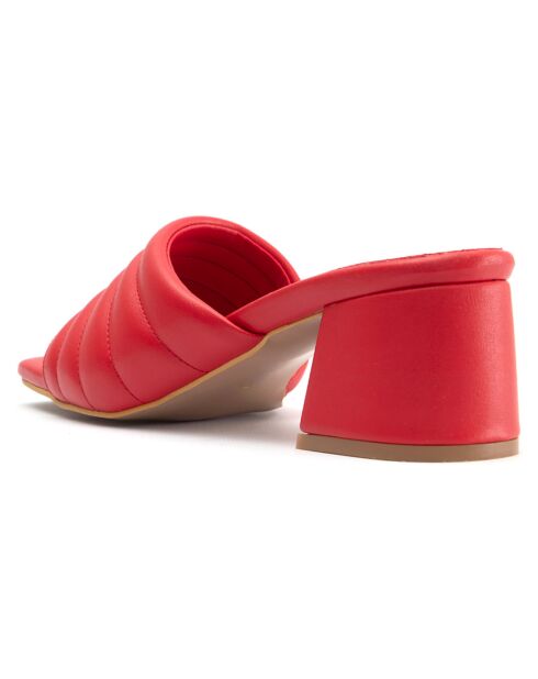 Mules Lina rouges - Talon 5.5 cm