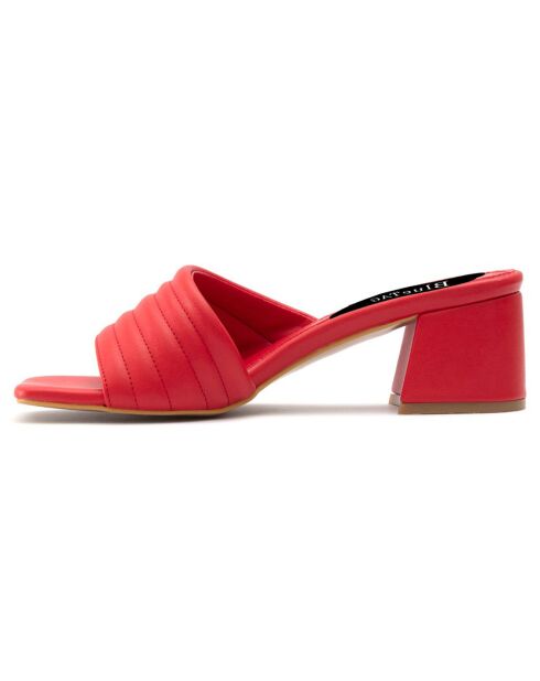 Mules Lina rouges - Talon 5.5 cm
