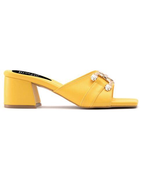 Mules Loana jaunes - Talon 5.5 cm