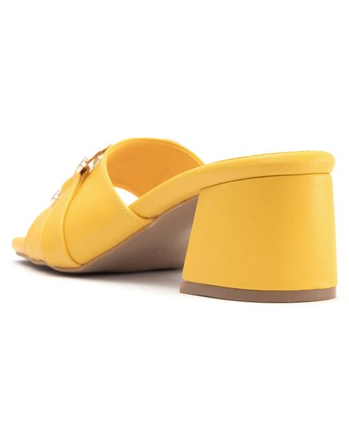 Mules Loana jaunes - Talon 5.5 cm