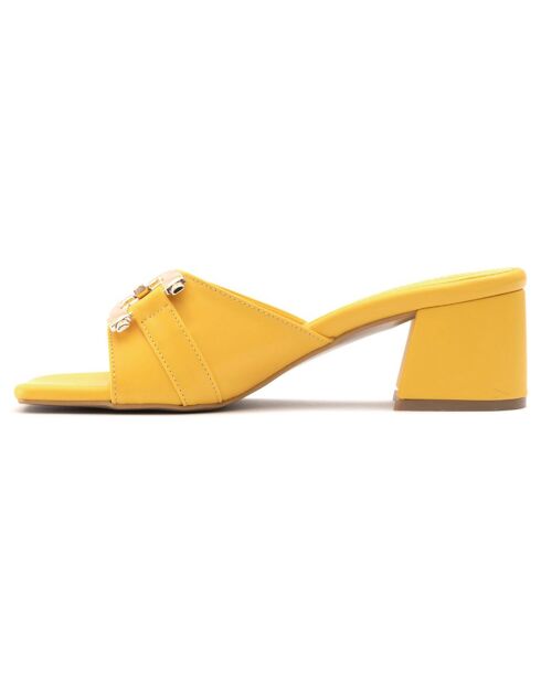 Mules Loana jaunes - Talon 5.5 cm