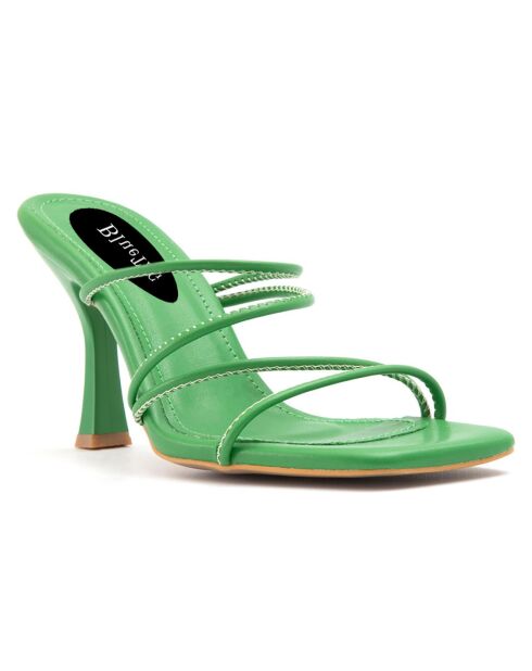 Mules Muriela vertes - Talon 8 cm