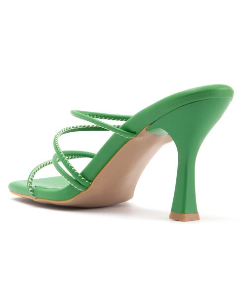 Mules Muriela vertes - Talon 8 cm