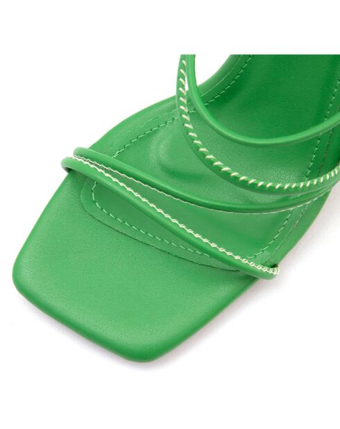 Mules Muriela vertes - Talon 8 cm