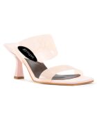 Mules Filomena rose clair - Talon 8 cm