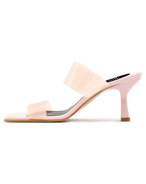 Mules Filomena rose clair - Talon 8 cm