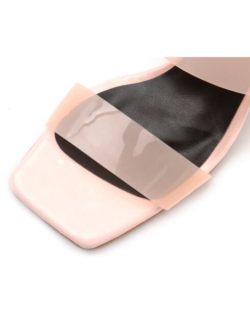Mules Filomena rose clair - Talon 8 cm