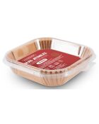 Moules Jetables Cuisson Pour Air Fryer Airfry Paper 20 marron - 20x20x4.5 cm