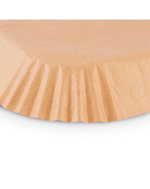 Moules Jetables Cuisson Pour Air Fryer Airfry Paper 20 marron - 20x20x4.5 cm