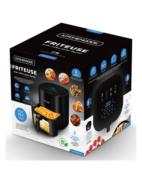 Friteuse sans huile noire  -6.5L