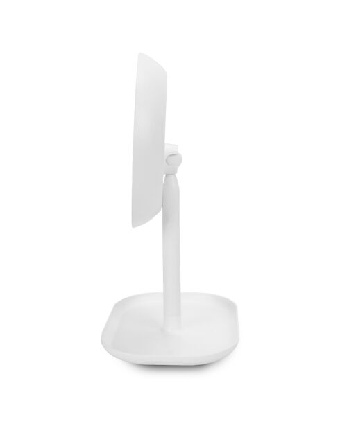 Miroir Grossissant Rond Led Tactile Beauty_Stand blanc - 16.5x12.7x27 cm