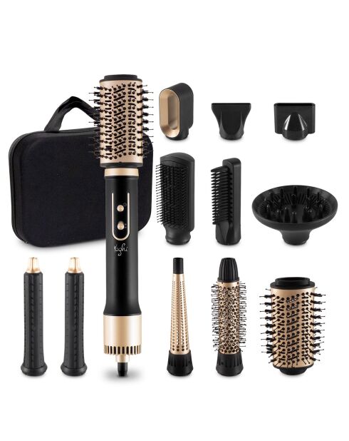 Brosse Chauffante Multifonction 11 En 1 Evolution noir/doré - 39.8x90x75 cm