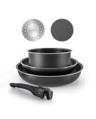 Batterie De Cuisine 4Pcs avec poignée amovible