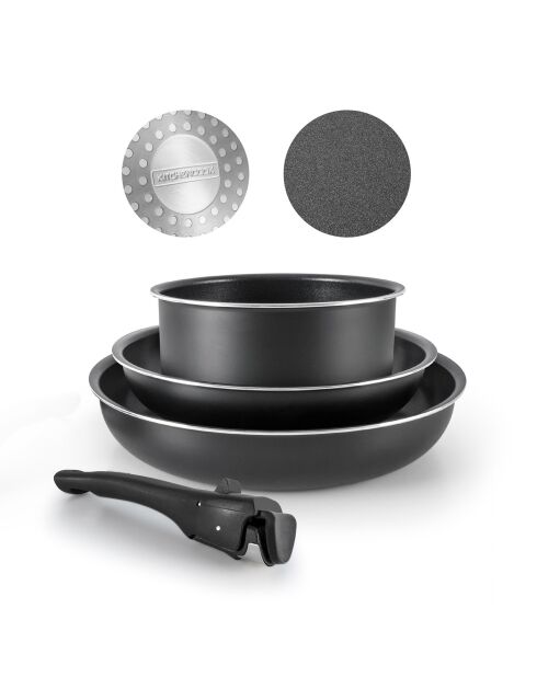 Batterie De Cuisine 4Pcs avec poignée amovible