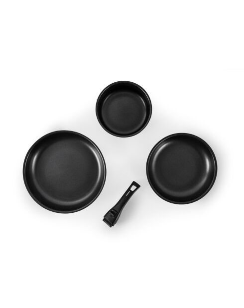 Batterie De Cuisine 4Pcs avec poignée amovible