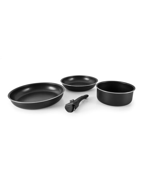 Batterie De Cuisine 4Pcs avec poignée amovible