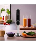 Mixeur Plongeant Pied Inox Hand X Black noir - 6.5x6.5x37 cm