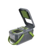 Mandoline Multifonction 22 Pièces vert/gris - 26x14.5x14 cm