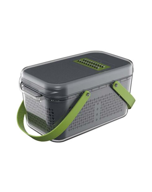 Mandoline Multifonction 22 Pièces vert/gris - 26x14.5x14 cm