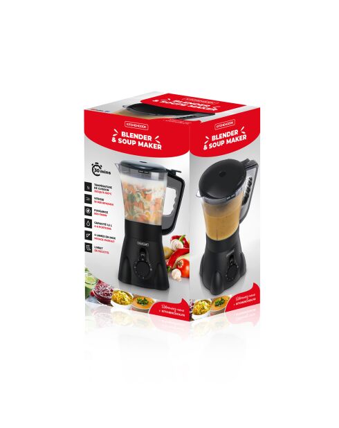 Blender & Soup Maker noir - 24.6x19.3x37 cm
