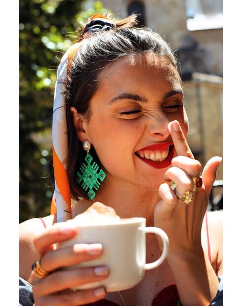 Boucles d’oreilles Tina vertes