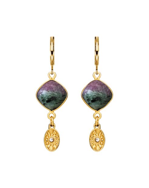 Boucles d’oreilles Hélène quartz fumé