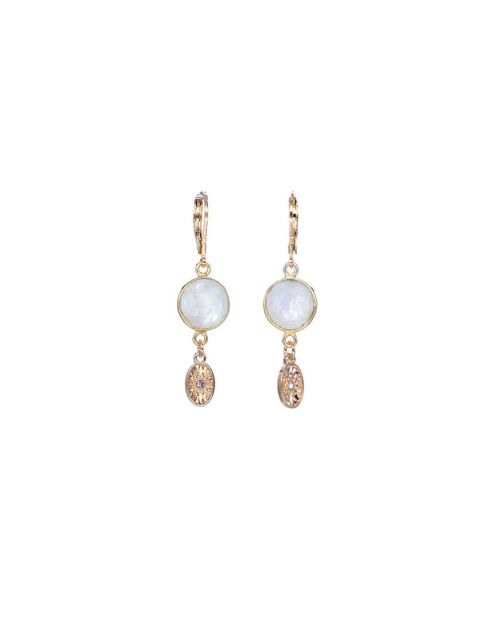 Boucles d’oreilles Hélène blanches