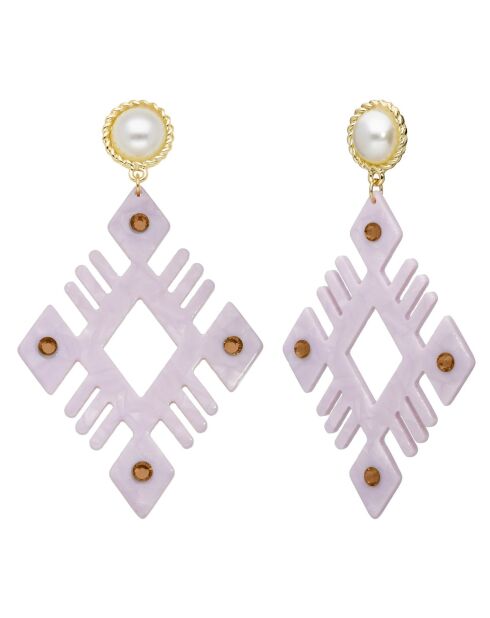 Boucles d’oreilles Guilia parme