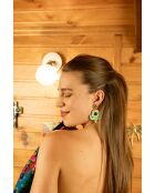 Boucles d’oreilles Irma jaune bicolore