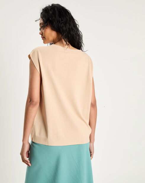 Pull Perle beige