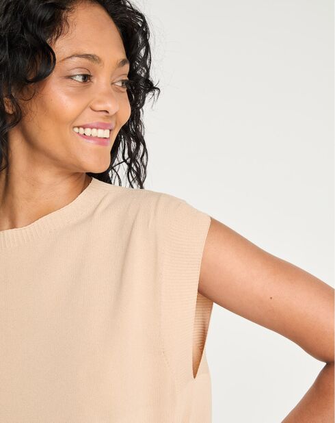 Pull Perle beige