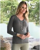 Pull  Belva taupe/kaki