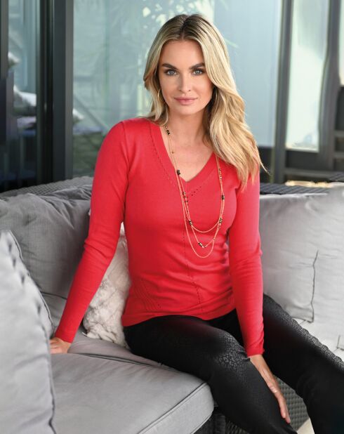 Pull  Belva rouge